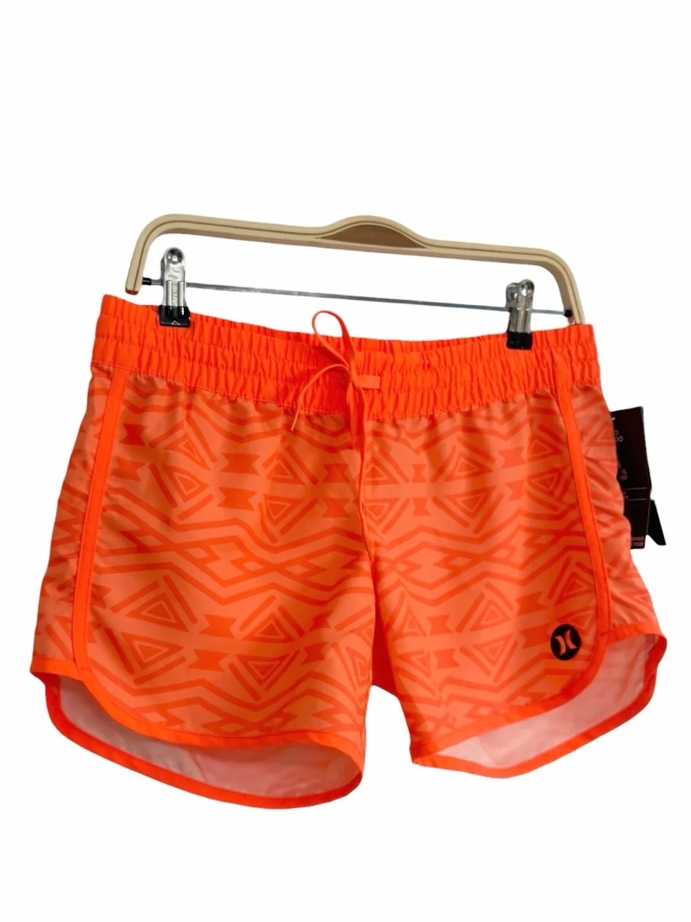 Hurley Supersuede Beachrider Board Shorts Neon Orange Geometric NWT Size Small